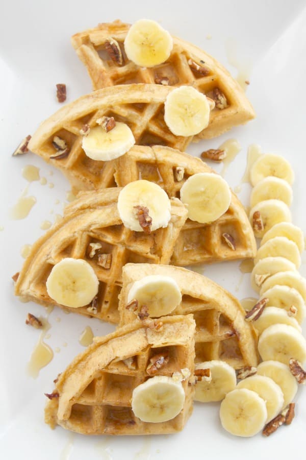 Strawberry Banana Waffles | The Bitter Side of Sweet