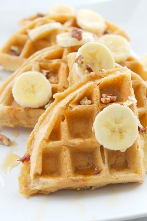 Strawberry Banana Waffles | The Bitter Side of Sweet