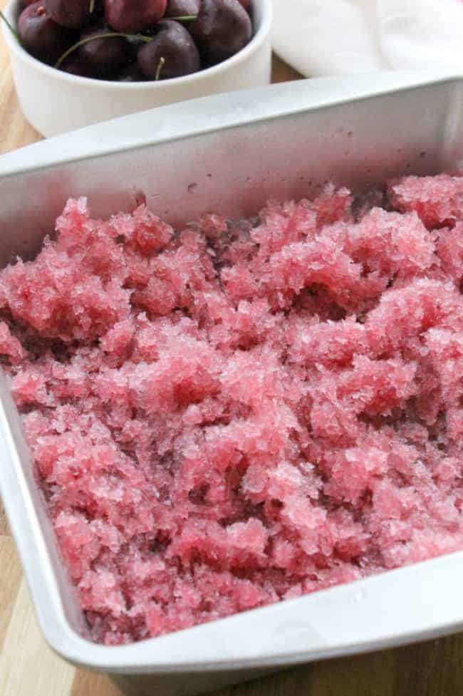 Cherry Granita | The Bitter Side of Sweet #SummerDessertWeek #ad