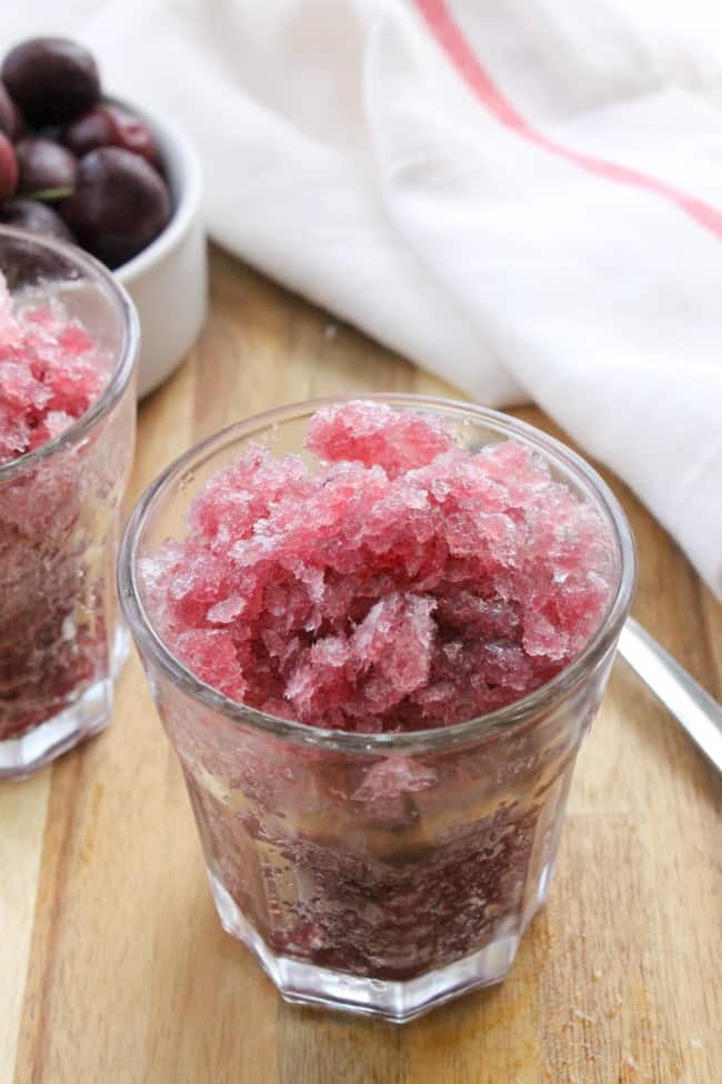 Cherry Granita | The Bitter Side of Sweet #SummerDessertWeek #ad