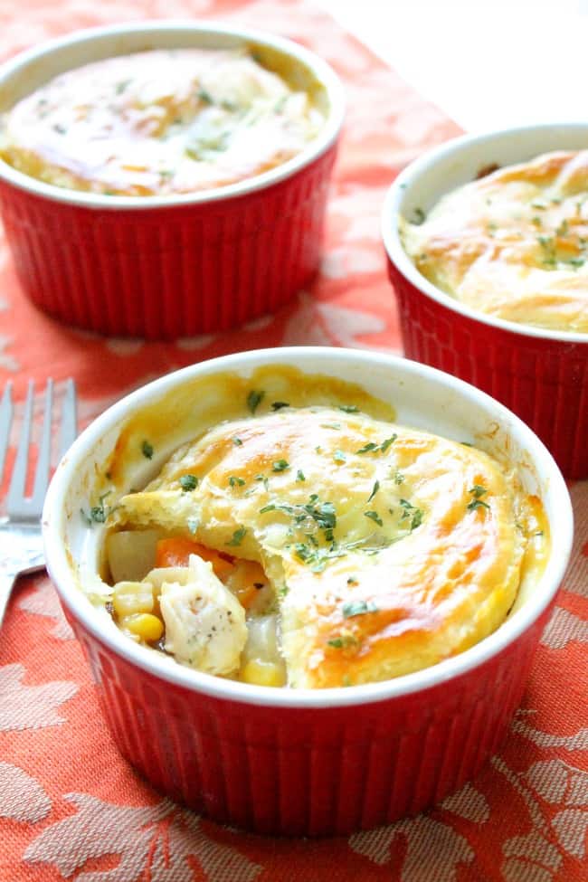 Individual Puff Pastry Chicken Pot Pies | The Bitter Side of Sweet