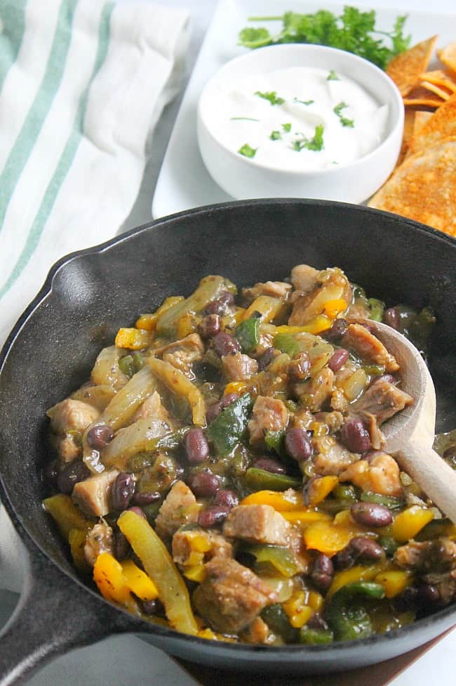 Homemade Chipotle Tortilla Chips + Carnitas Taco Skillet | The Bitter Side of Sweet #FronteraExperience #ad