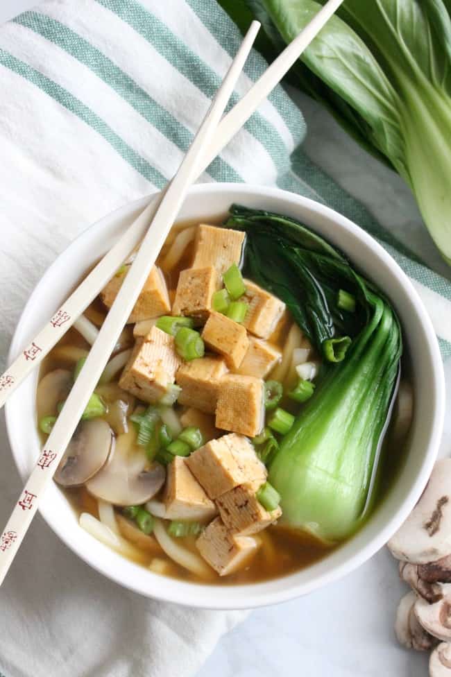 Tofu Teriyaki Noodle Soup | The Bitter Side of Sweet #ad #fortune #chefyaki