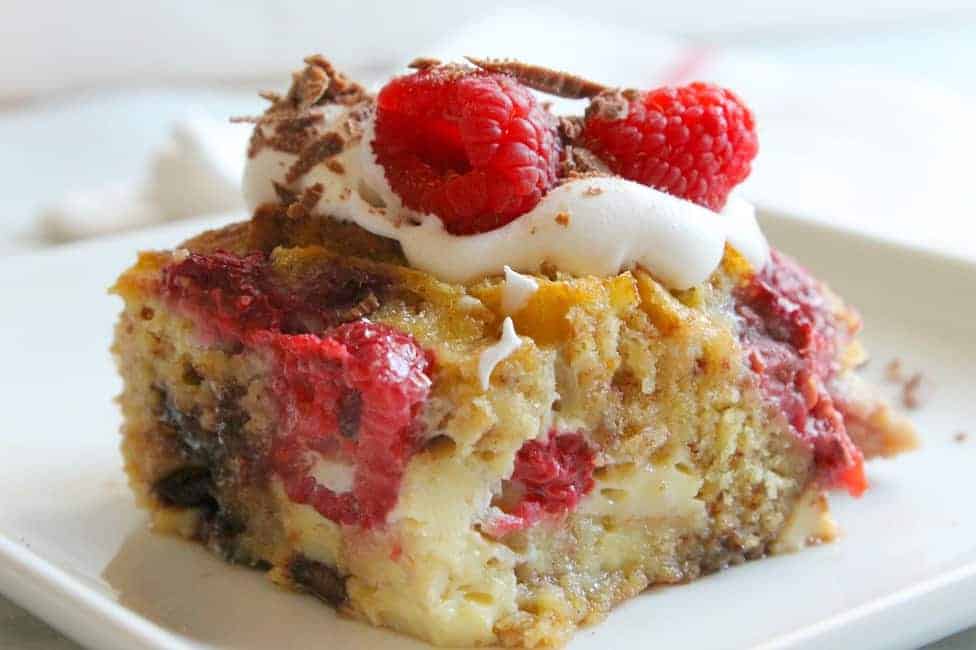 Chocolate Raspberry Bread Pudding Pic