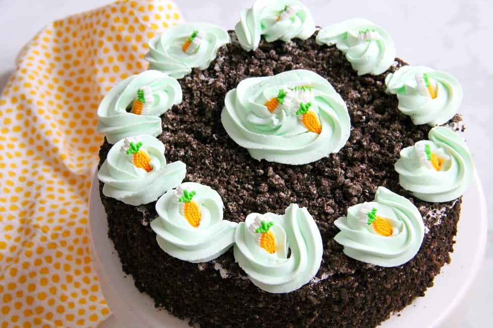 Spring Oreo Ice Cream Cake | The Bitter Side of Sweet #IceCreamCakeBreak #ad Spring Oreo Ice Cream Cake