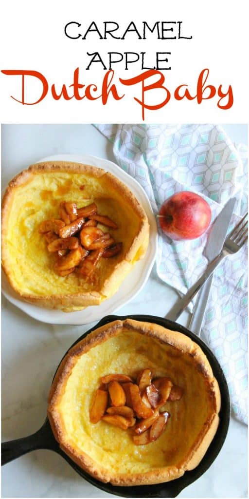 Caramel Apple Dutch Baby | The Bitter Side of Sweet #ad #sponsored #apple Caramel Apple Dutch Baby