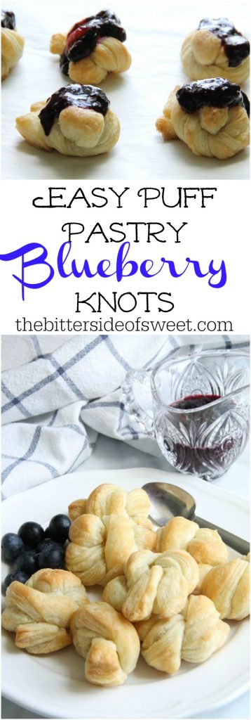 Easy Puff Pastry Blueberry Knots can actually be made with any summer berry. You’ll love how quickly these come together – just in time for brunch! Easy Puff Pastry Blueberry Knots