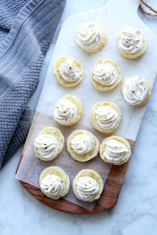 Make Everything Bagel Breakfast Tarts for your next family brunch. They'll be a delightful, unexpected treat for the whole crew! Everything Bagel Breakfast Tart on white background