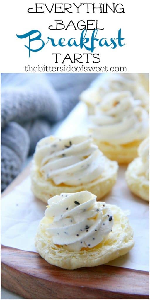 Make Everything Bagel Breakfast Tarts for your next family brunch. They'll be a delightful, unexpected treat for the whole crew! Everything Bagel Breakfast Tart on white background
