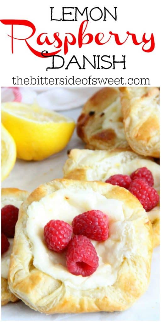 Start your day with a Lemon Raspberry Danish! You'll be so glad you did. With a warm cheese filled center and butter pastry this is perfection! Lemon Raspberry Danish on parchment paper