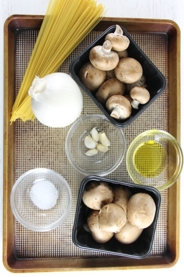 This Mushroom Pasta is one quick and easy vegetarian dinner. You'll make it a few times a week! Made with a few simple ingredients! Mushroom Pasta ingredients