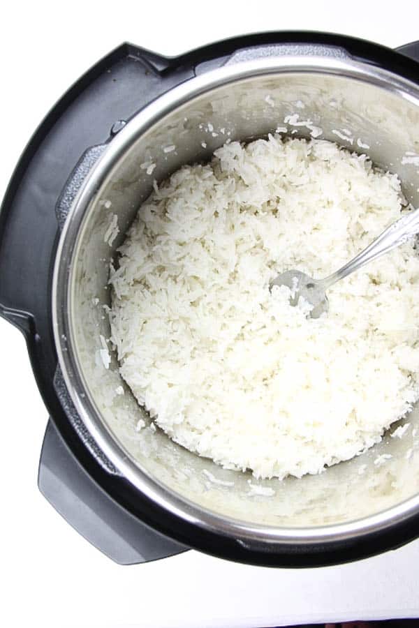 The EASIEST side dish to make! This Instant Pot Basmati Rice will be one that you make over and over again! Instant Pot Basmati Rice cooked in instant pot