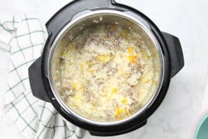 Instant Pot Sausage and Peppers Risotto finished