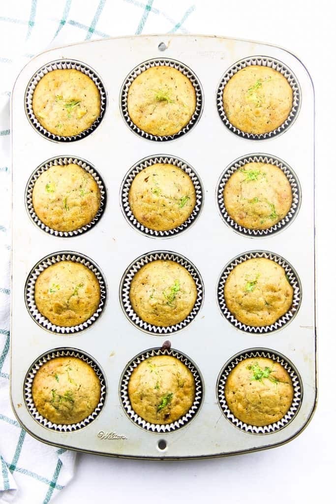 Easy Zucchini Oatmeal Muffins packed with shredded zucchini! Moist and flavorful with oats and zucchini. Perfect for hearty breakfast! Zucchini Oatmeal Muffins in muffin pan