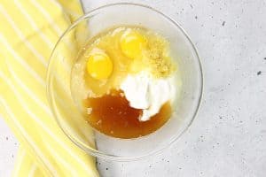 Easy Lemon Chia Muffins wet ingredients
