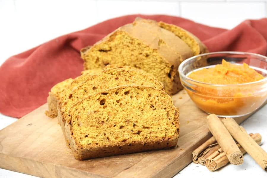Pumpkin Bread on cutting board