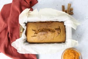 Pumpkin Bread cooked in loaf pan