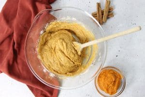 Pumpkin Bread with all ingredients mixed