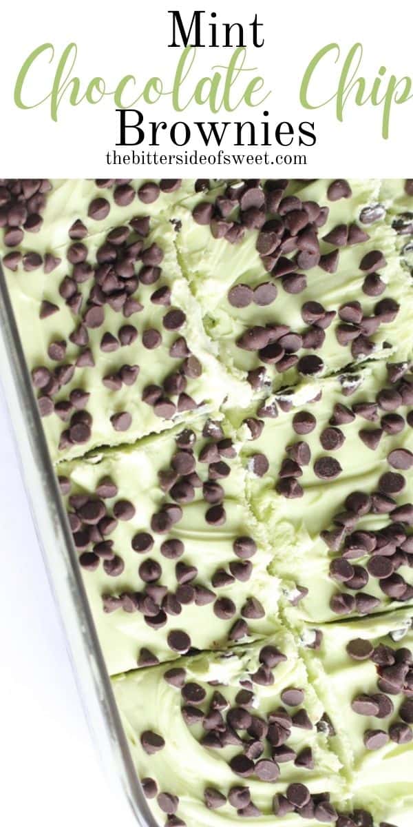 Mint Chocolate Chip Brownies are fudgy and decadent dessert. Topped with a semi-homemade frosting, with lots of mint flavor!