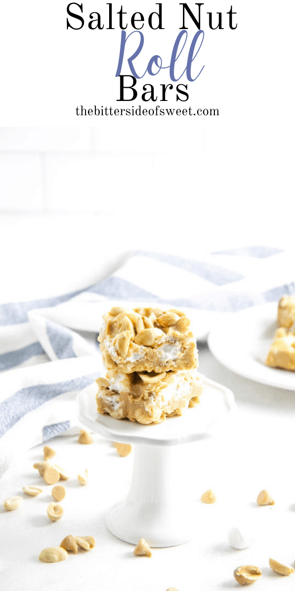 Salted Nut Roll Bars are a candy classic made into a delicious ooey gooey bar! Filled with peanut butter and marshmallows, the whole family would enjoy it!