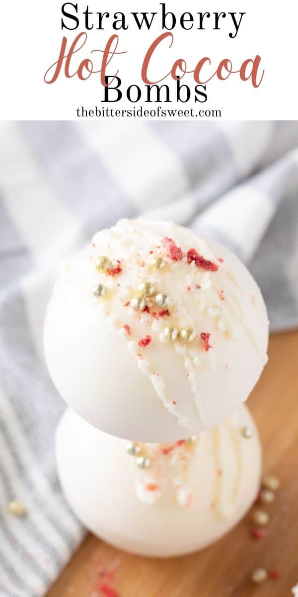 These Strawberry Hot Cocoa Bombs are the perfect sweet treat! So fun for Valentine's day or any day of the week hot cocoa bombs