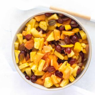 Citrus Fruit Salad mixed in large bowl.