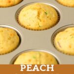 Peach Zucchini Oatmeal Muffins collage.
