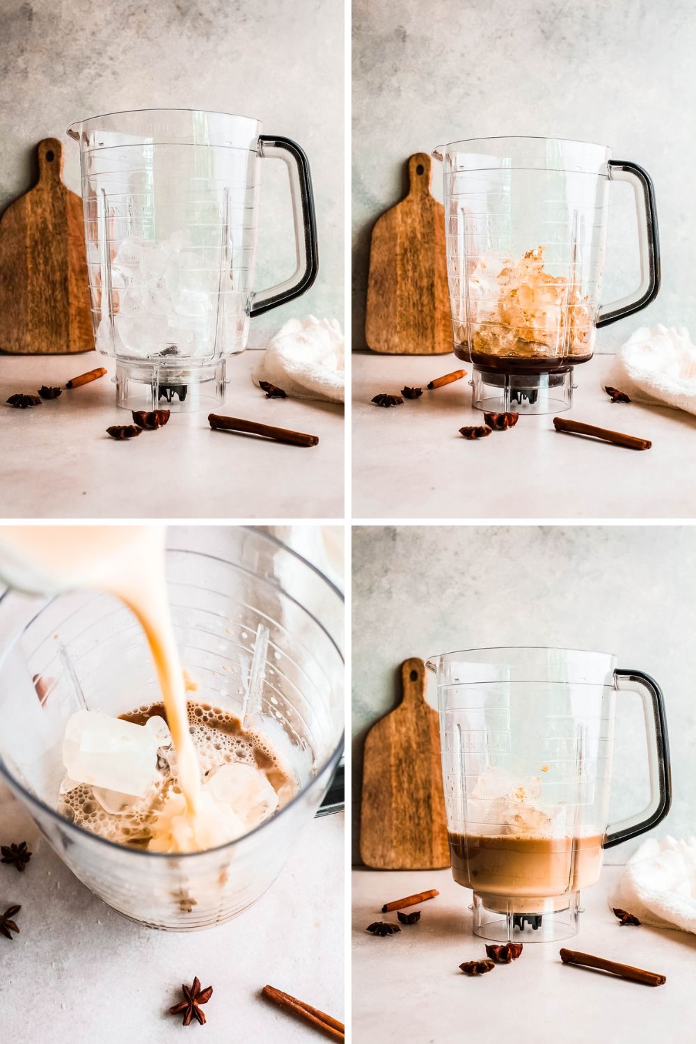 This easy eggnog frappuccino is the perfect copycat coffee shop version that's made right at home! Creamy and delicious! step by step pictures of Eggnog Frappuccino.