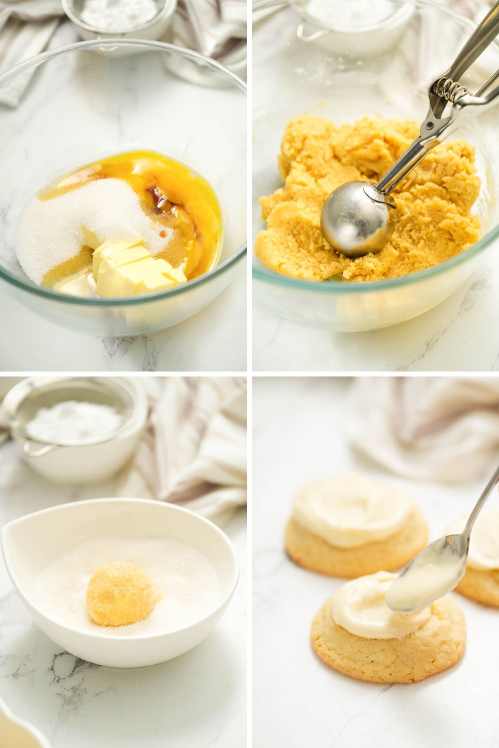 step by step pictures of eggnog cookies.