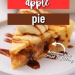 homemade simple apple pie photo with text