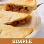 homemade simple apple pie photo with text