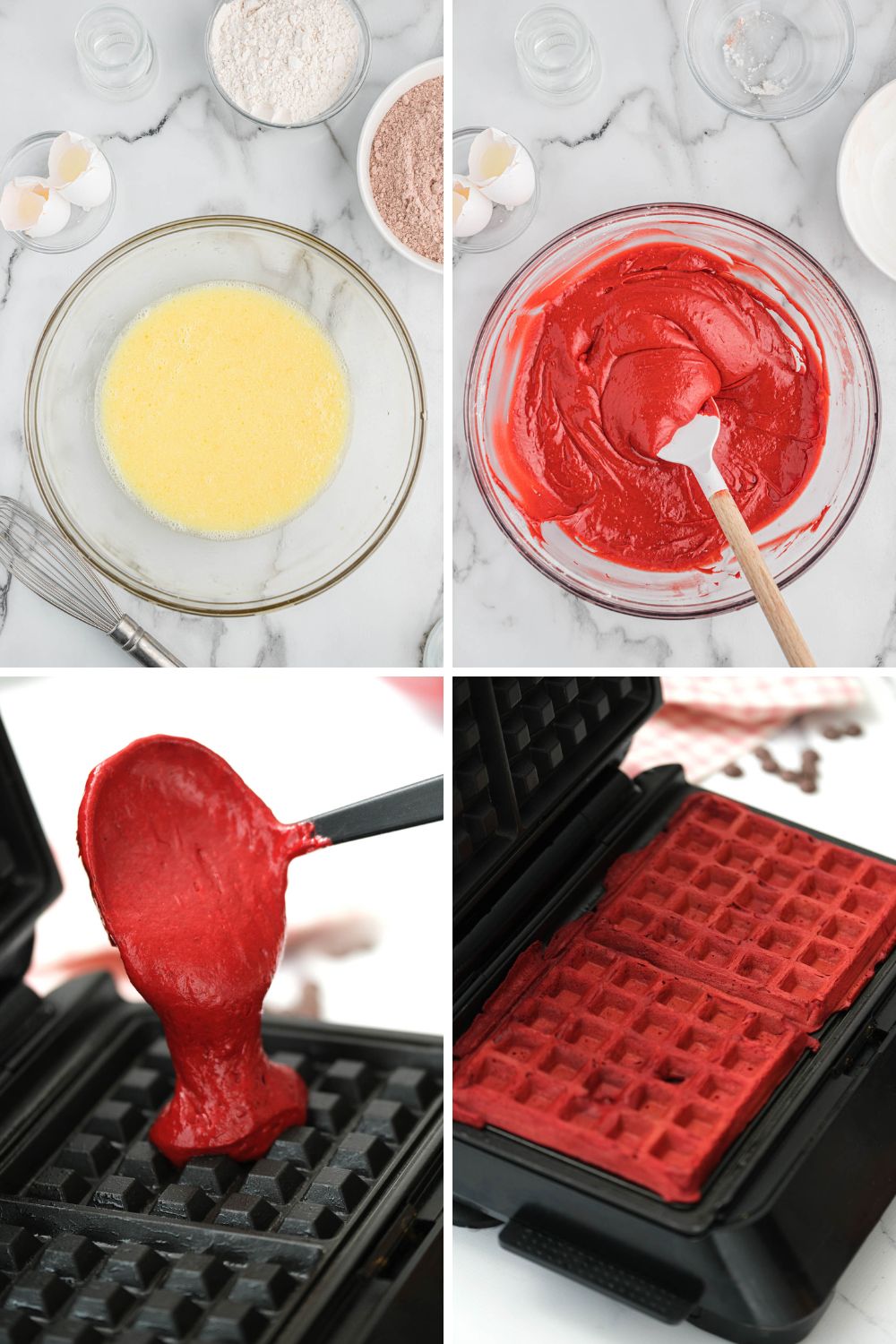 step by step photos to make cake mix waffles