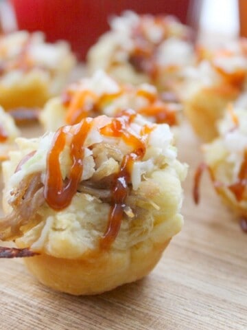 Cheesy BBQ Shredded Pork Cups | The Bitter Side of Sweet