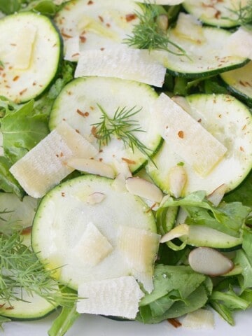 Zucchini Carpaccio Salad | The Bitter Side of Sweet #SundaySupper