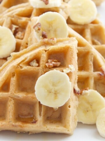 Strawberry Banana Waffles | The Bitter Side of Sweet