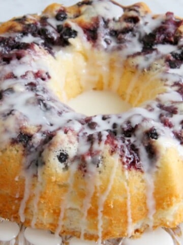 Blueberry Lemon Angel Food Cake