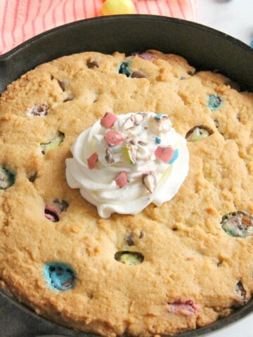 Malted Chocolate Chip Skillet Cookie