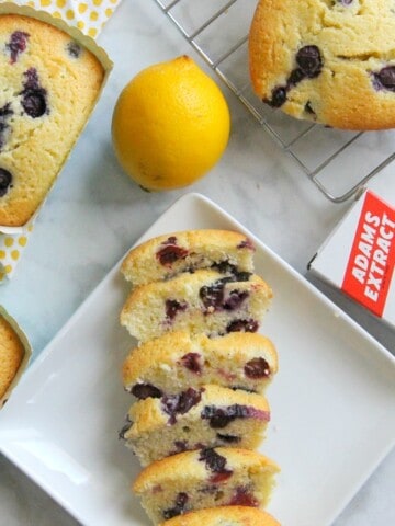 Mini Lemon Blueberry Pound Cakes