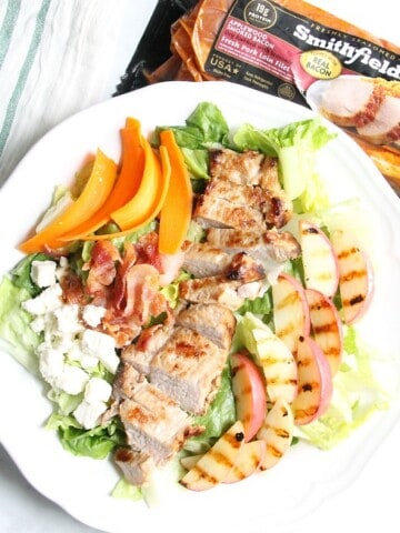 Grilled Pork Loin Salad with Grilled Apples