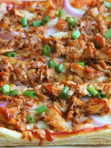 Puff Pastry BBQ Chicken Pizza