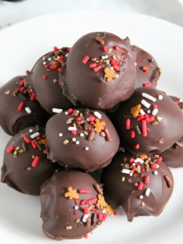 Cookie Butter Balls on white plate