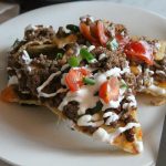 Taco Skillet Nachos on white plate