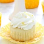 Lemon Cupcakes on white background