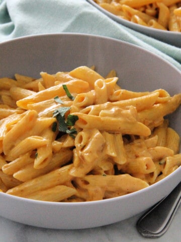 Creamy Pumpkin Pasta in bowl