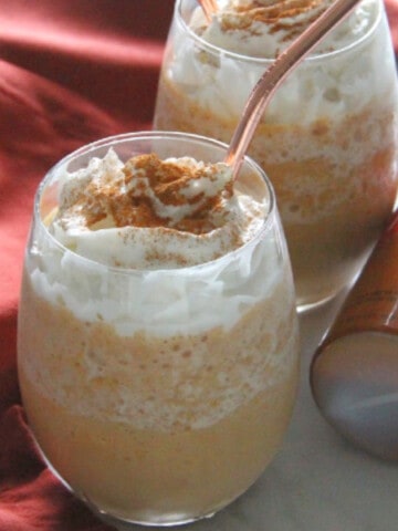 Easy Pumpkin Frappuccino in glass