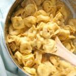 Creamy Pumpkin Tortellini in pan