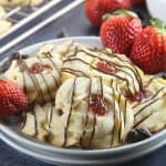 Strawberry Chocolate Butter Cookies on white plate