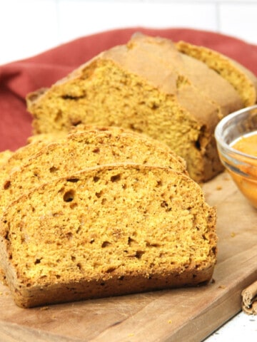 Pumpkin Bread on cutting board