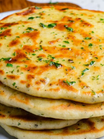 flatbread on plate.