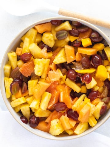 Citrus Fruit Salad mixed in large bowl.